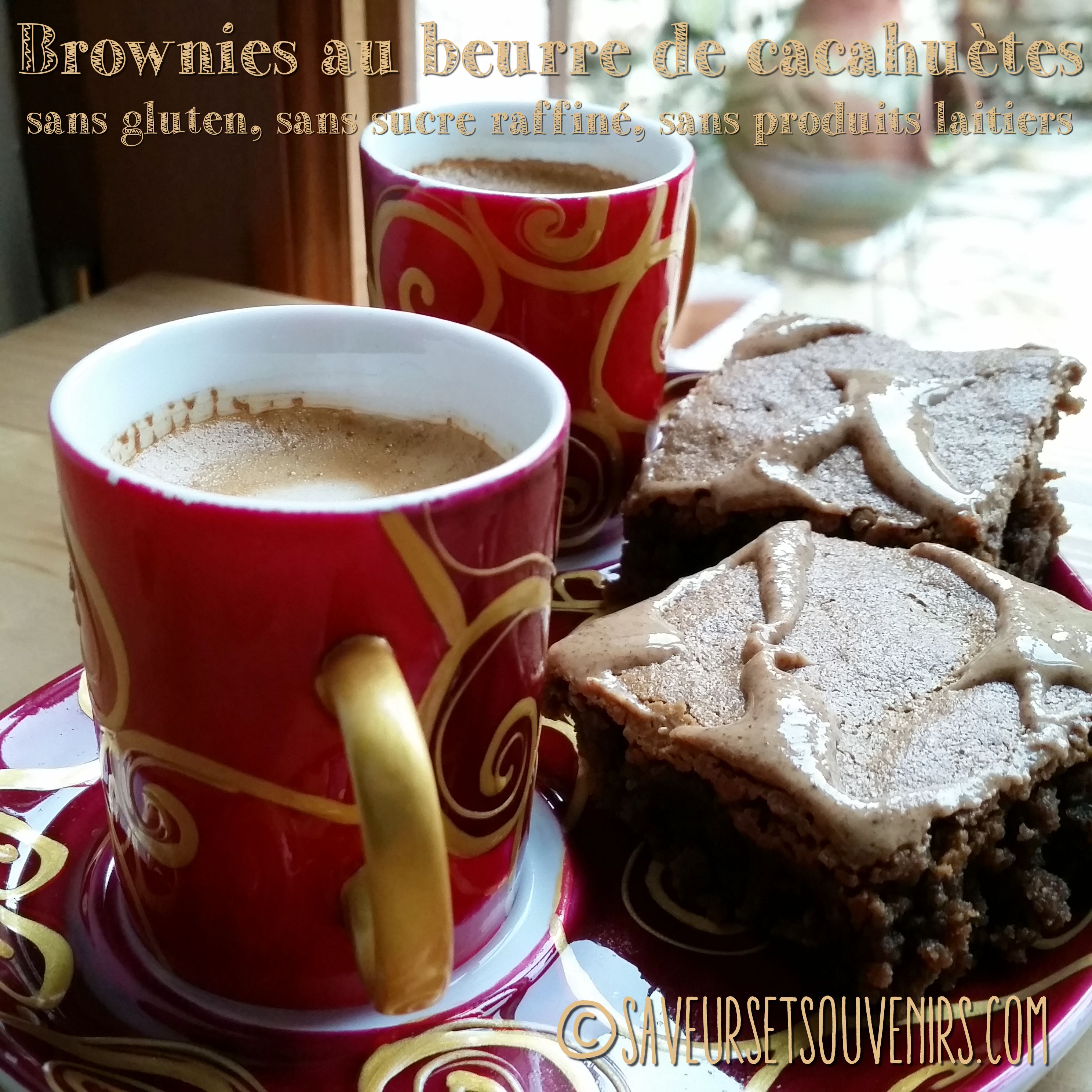Brownies moelleux au beurre de cacahuètes et à la farine de Teff (sans gluten, sans sucre raffiné, sans lactose)