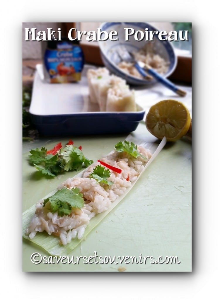 A l'apéritif ou en entrée, vos convives vont adorer ces maki de crabe et de poireau à l'inspiration japonaise !