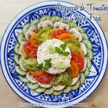 Carpaccio de Tomates au Chèvre Frais