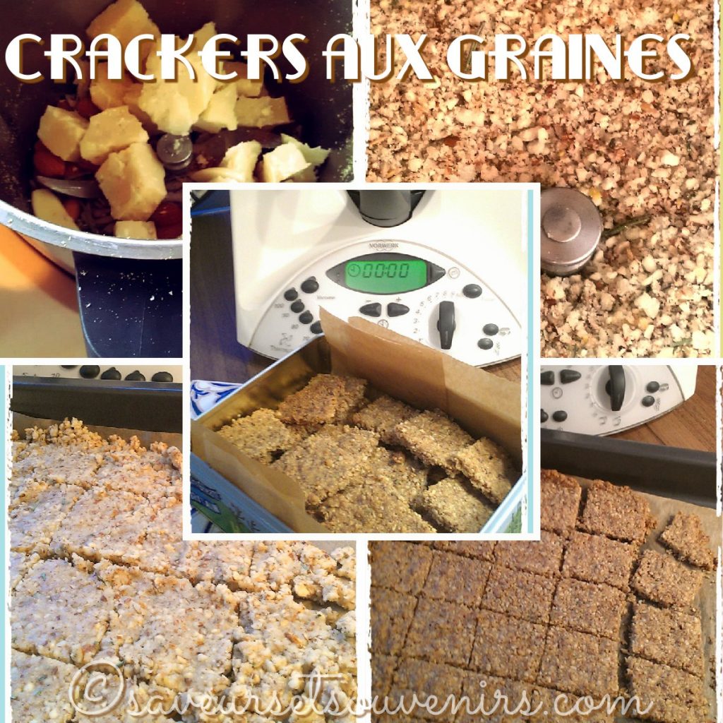 Concassez tous les ingrédients des crackers aux graines jusqu'à obtenir une grosse chapelure