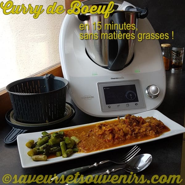 Petit Curry de Boeuf en 15 minutes, sans matières grasses (recette Thermomix)