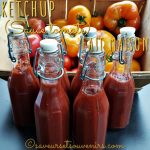 6 bouteilles de délicieuse sauce ketchup faites dans mon Thermomix