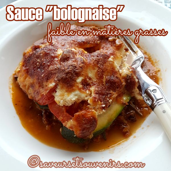 Cette sauce bolognaise faible en matières grasses convient parfaitement pour vos pâtes, courgettis, lasagnes...